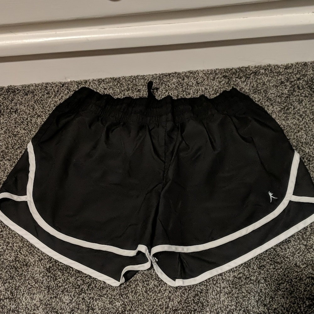 Black and White stripes running shorts